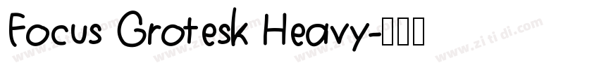 Focus Grotesk Heavy字体转换